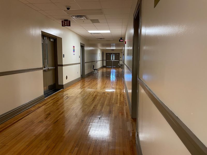 Vintage interior school renovated walls